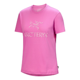 Arc"Word Cotton T-Shirt "Pink"