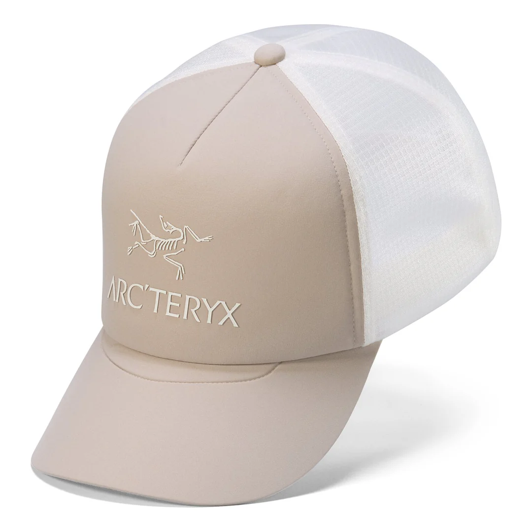 Bird Word Trucker Curved Hat "Natural White"