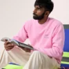 Emblem Fleece Crew Neck Pullover Men's