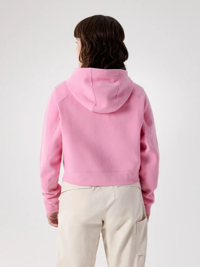 Emblem Fleece Full Zip Crop Hoody Women's