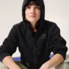 Emblem Fleece Full Zip Crop Hoody Women's