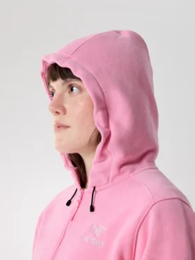 Emblem Fleece Full Zip Crop Hoody Women’s