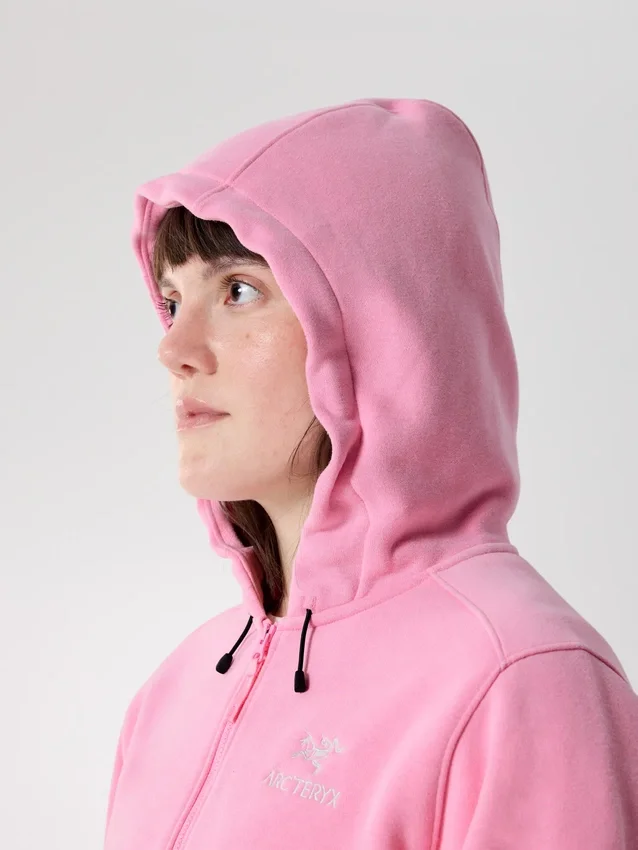 Emblem Fleece Full Zip Crop Hoody Women's