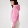 Emblem Fleece Full Zip Crop Hoody Women's