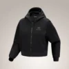 Emblem Fleece Full Zip Crop Hoody Women's