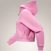 Emblem Fleece Full Zip Crop Hoody Women's