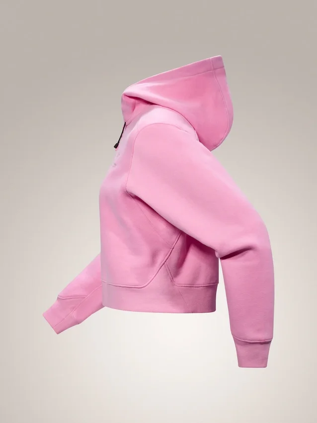 Emblem Fleece Full Zip Crop Hoody Women's