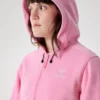 Emblem Fleece Full Zip Crop Hoody Women's