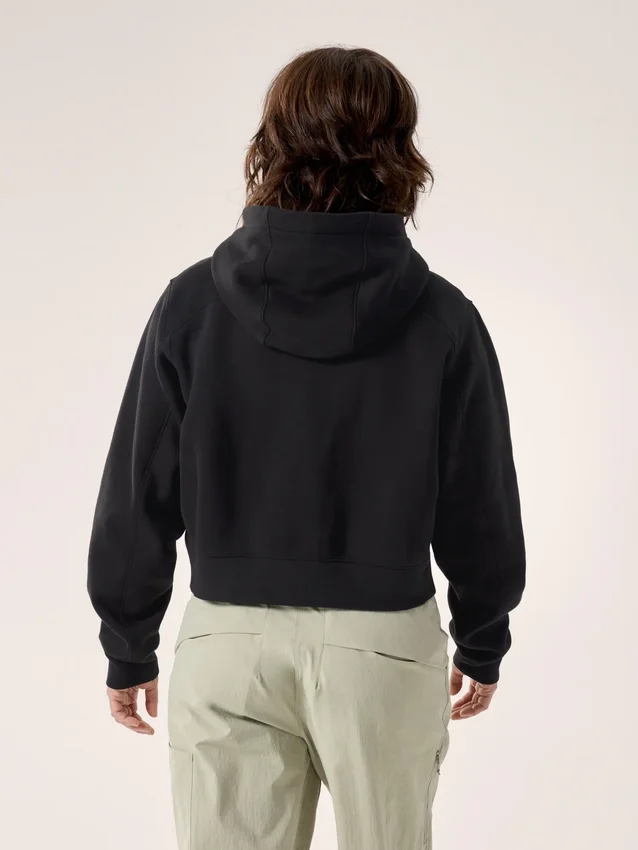 Emblem Fleece Full Zip Crop Hoody Women's