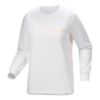 Kragg Cotton Bird Crew Neck Long Sleeves T-Shirt "White Orange"