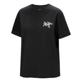 Kragg Cotton Bird Tile Crew T-Shirt SS "Black"