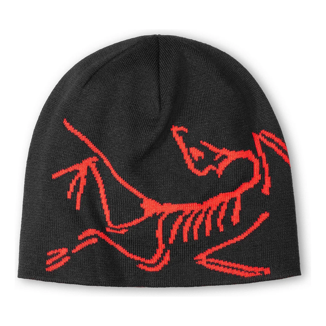 Lightweight Bird Head Toque "Black Red"