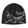 Lightweight Bird Head Toque "Black White"