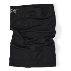 Rho Lightweight Wool Neck Gaiter "Black"
