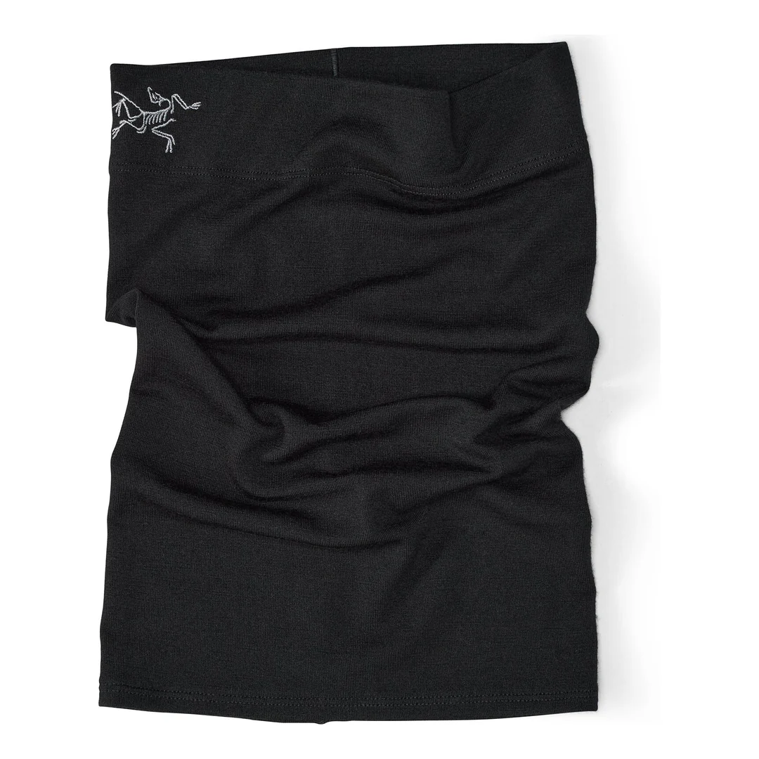 Rho Lightweight Wool Neck Gaiter "Black"