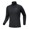 Rho LT Zip Neck Top "Black"
