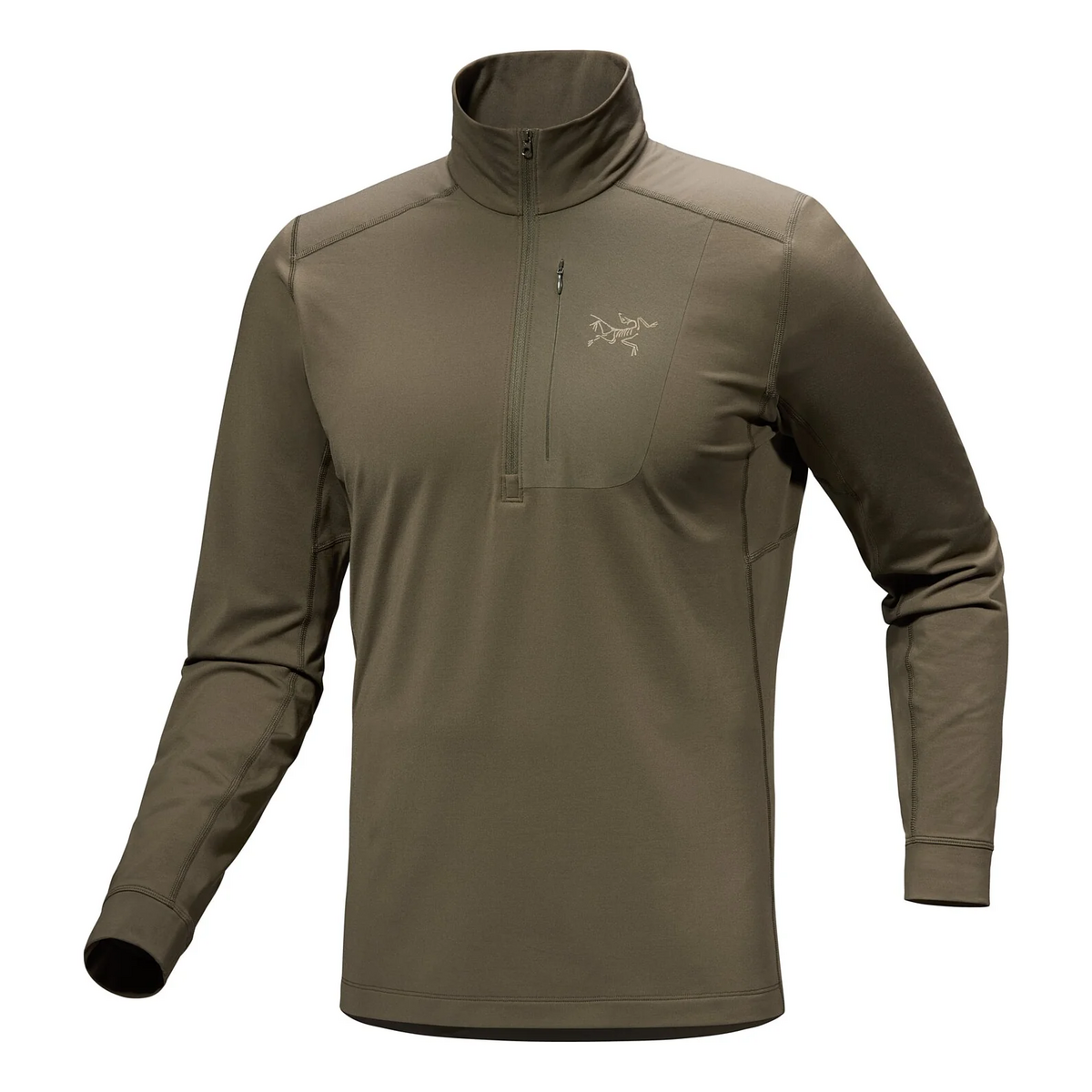 Rho LT Zip Neck Top "Green"