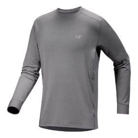 Rho Merino Wool Crew Neck Long Sleeves T-Shirt "Grey"