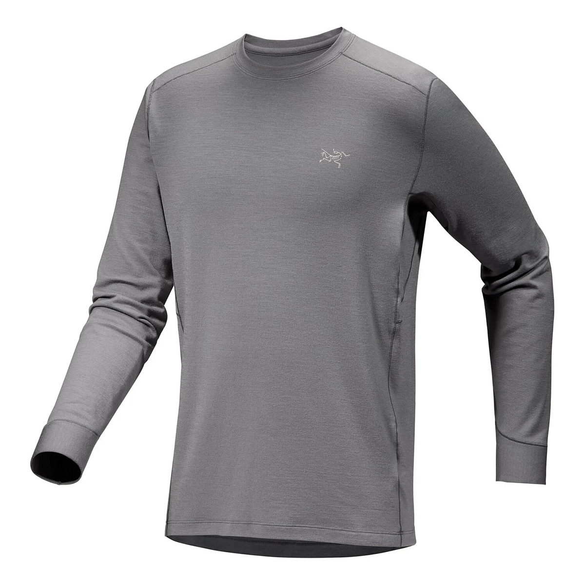 Rho Merino Wool Crew Neck Long Sleeves T-Shirt "Grey"