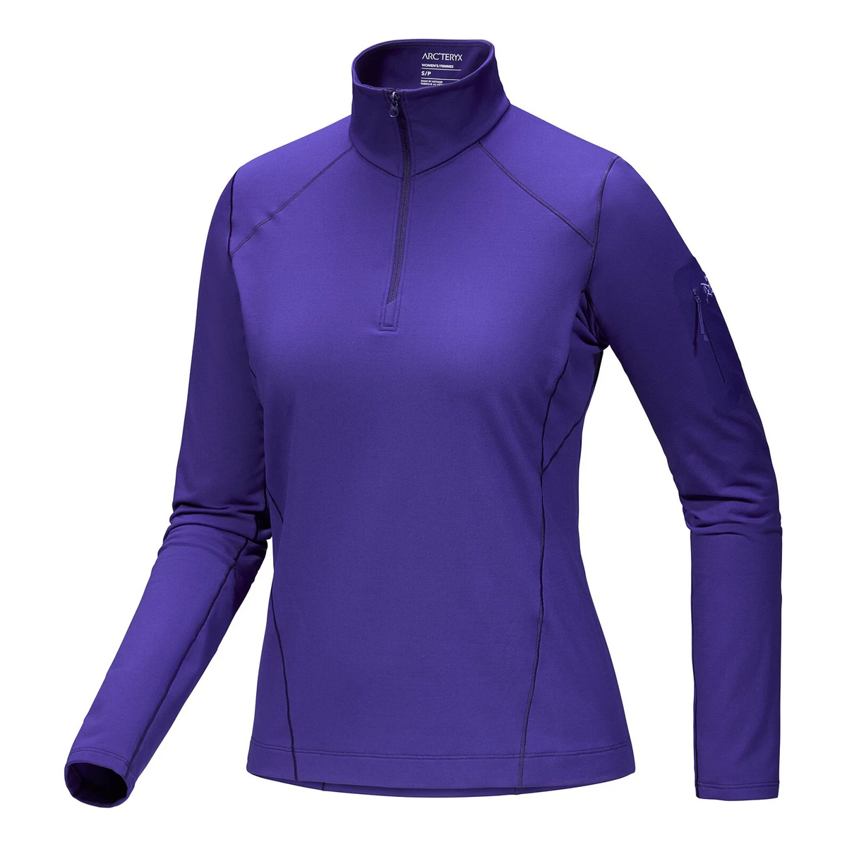 Rho Zip Neck Top "Purple"